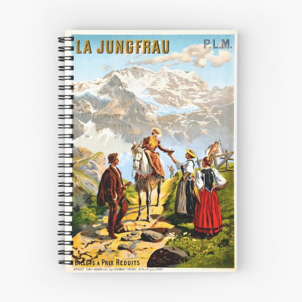 Item preview, Vintage Swiss Alps Travel Poster | Jungfrau Region Art | Early 20th Century Decor & P.L.M. Railway Memorabilia designed and sold by artofuniverse.