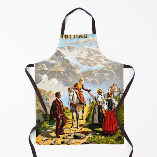 Item preview, Vintage Swiss Alps Travel Poster | Jungfrau Region Art | Early 20th Century Decor & P.L.M. Railway Memorabilia designed and sold by artofuniverse.