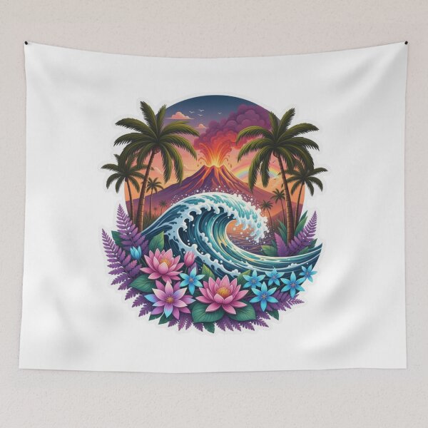 Item preview, Tropical Harmony Fire and Wave designed and sold by Kavya Art.