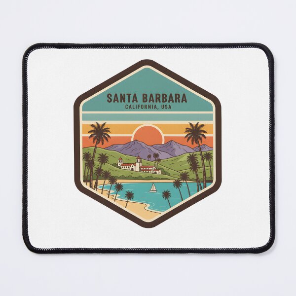 Item preview, Santa Barbara California Vintage Travel Patch designed and sold by LittleArij.