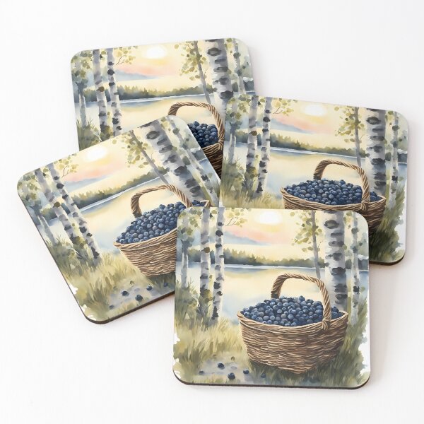 Item preview, Blueberries in Basket by Lake designed and sold by CalmnessbyChoice.