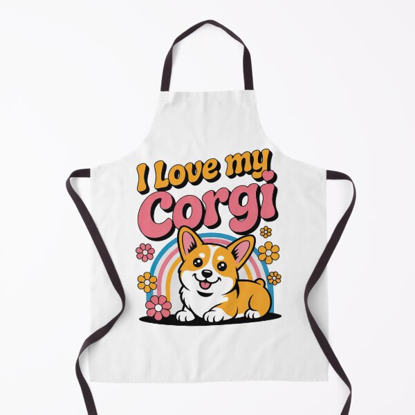 Item preview, I Love My Corgi – Cute Corgi Dog with Rainbow & Flowers designed and sold by graphic-genie.