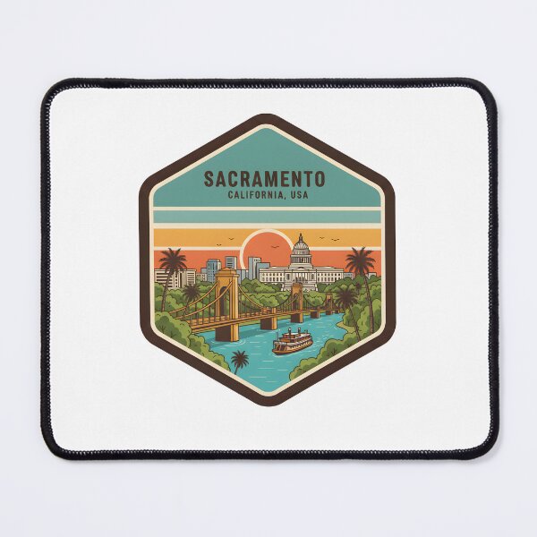 Item preview, Sacramento California Vintage Travel Patch designed and sold by LittleArij.