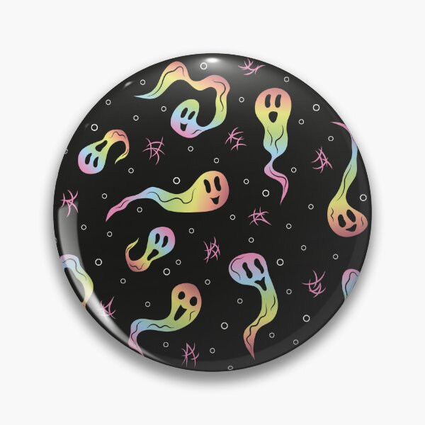 Item preview, Ghosts Pattern 1 - Rainbow-Black designed and sold by Daniel Bevis Design.
