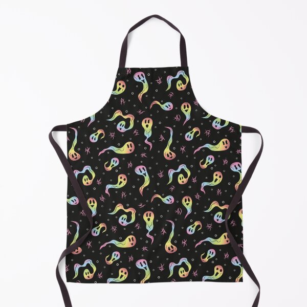 Item preview, Ghosts Pattern 1 - Rainbow-Black designed and sold by Daniel Bevis Design.