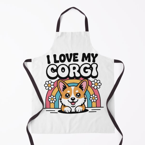 Item preview, I Love My Corgi – Cute Corgi Dog with Rainbow & Flowe designed and sold by graphic-genie.