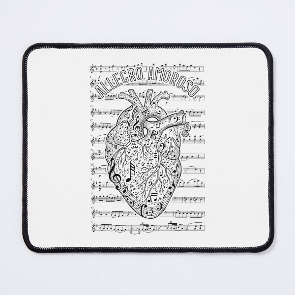 Item preview, Musician Anatomical Heart Allegro Amoroso Sheet Music Notes designed and sold by GrandeDuc.