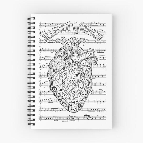 Item preview, Musician Anatomical Heart Allegro Amoroso Sheet Music Notes designed and sold by GrandeDuc.