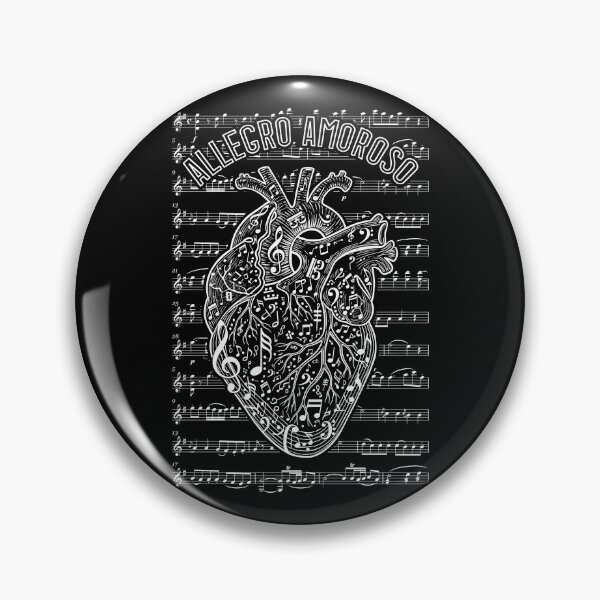 Item preview, Musician Anatomical Heart Allegro Amoroso Sheet Music Notes designed and sold by GrandeDuc.