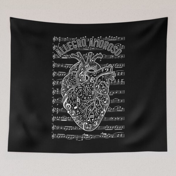 Item preview, Musician Anatomical Heart Allegro Amoroso Sheet Music Notes designed and sold by GrandeDuc.