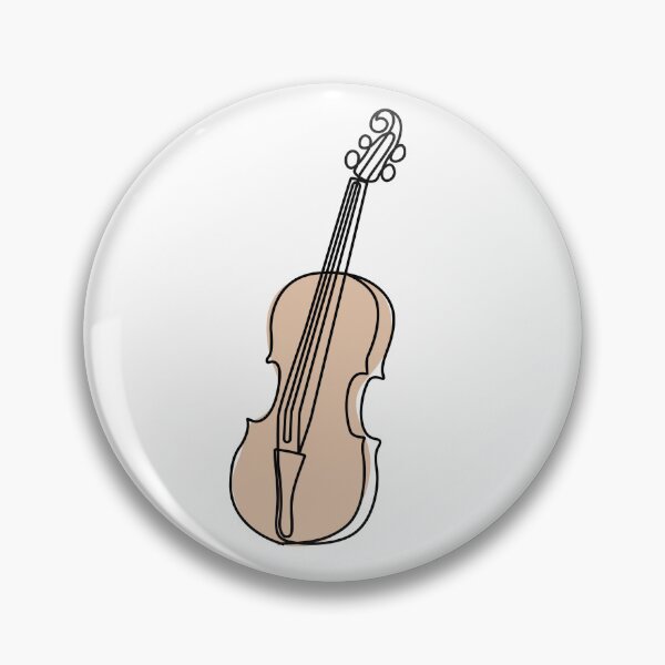 Item preview, One Line Violin – Minimalist Brown Accent Art designed and sold by EmeraldMusic.