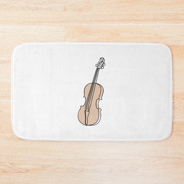 Item preview, One Line Violin – Minimalist Brown Accent Art designed and sold by EmeraldMusic.