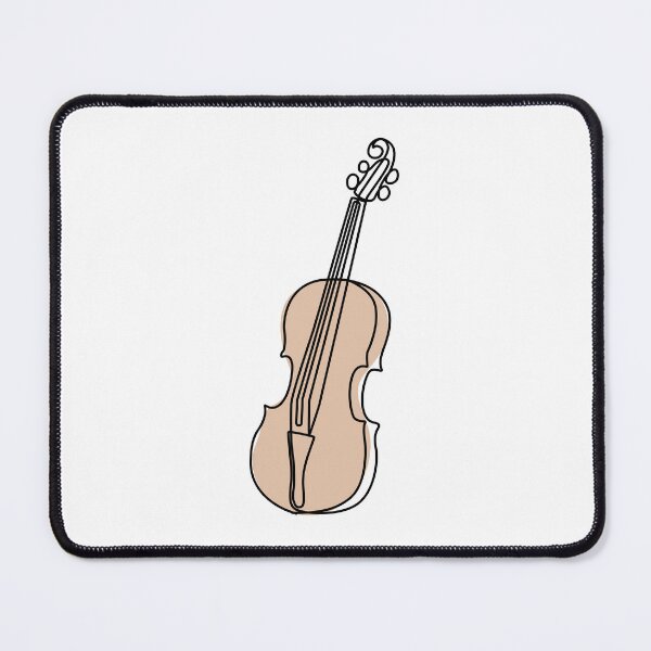 Item preview, One Line Violin – Minimalist Brown Accent Art designed and sold by EmeraldMusic.
