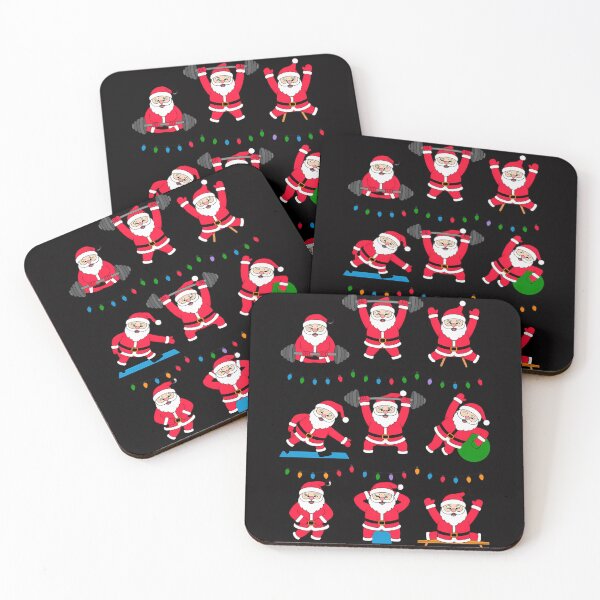 Item preview, Santa Fitness Collection Gym Workout Weightlifting Christmas designed and sold by tabdejinti.
