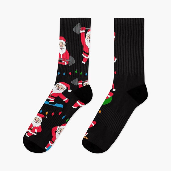 Item preview, Santa Fitness Collection Gym Workout Weightlifting Christmas designed and sold by tabdejinti.