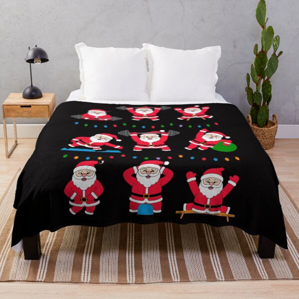 Item preview, Santa Fitness Collection Gym Workout Weightlifting Christmas designed and sold by tabdejinti.