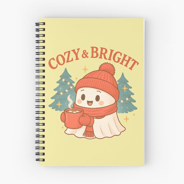 Item preview, Cute Winter Ghost Drinking Cocoa | Cozy Holiday Art for Christmas Gifts designed and sold by LinLuckStudio.