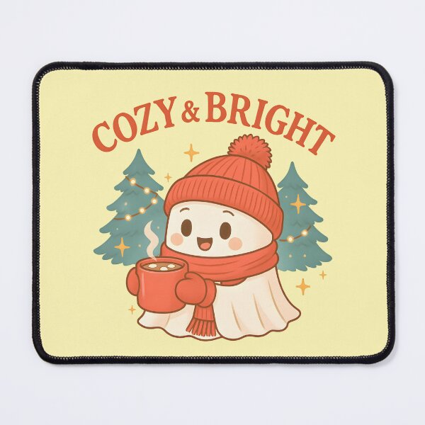 Item preview, Cute Winter Ghost Drinking Cocoa | Cozy Holiday Art for Christmas Gifts designed and sold by LinLuckStudio.