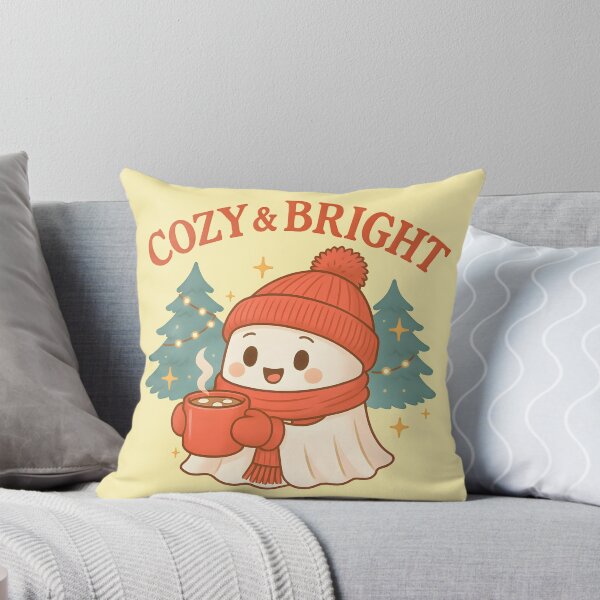 Item preview, Cute Winter Ghost Drinking Cocoa | Cozy Holiday Art for Christmas Gifts designed and sold by LinLuckStudio.