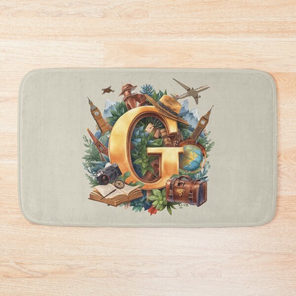 Item preview, Adventure Awaits – Vintage Travel Letter G Monogram | Wanderlust Globe & Airplane Design for Explorers and Dreamers designed and sold by AmenAlways.