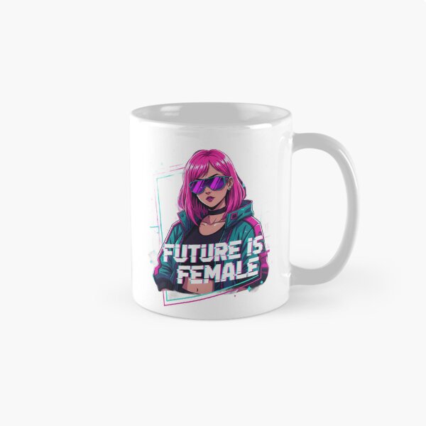 Item preview, Future is Female - Cyberpunk Anime Girl designed and sold by GhalaxiDesigns.