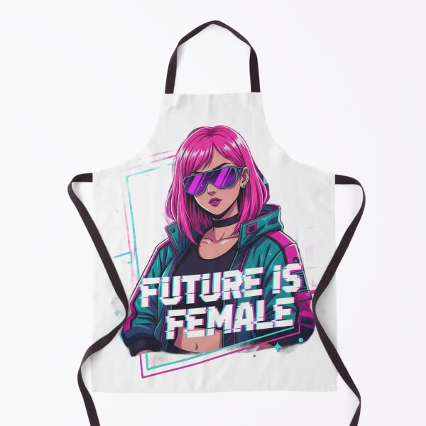 Item preview, Future is Female - Cyberpunk Anime Girl designed and sold by GhalaxiDesigns.
