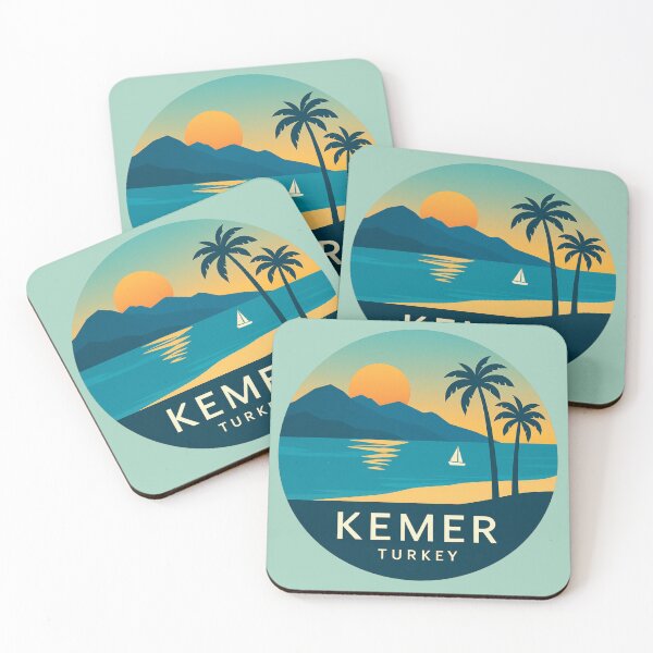 Item preview, “Kemer, Turkey — Modern Coastal Sunset Design designed and sold by GusiaTreasures.
