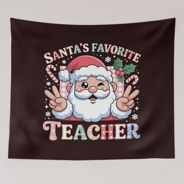 Item preview, Santa Favorite Teacher Shirt Teacher Christmas designed and sold by tabdejinti.