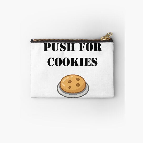 Item preview, Push for Cookies – Funny Button Design designed and sold by Softly Studio.