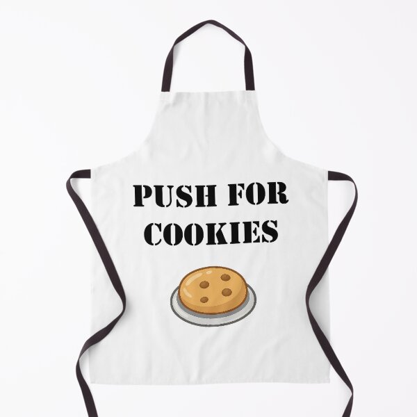 Item preview, Push for Cookies – Funny Button Design designed and sold by Softly Studio.