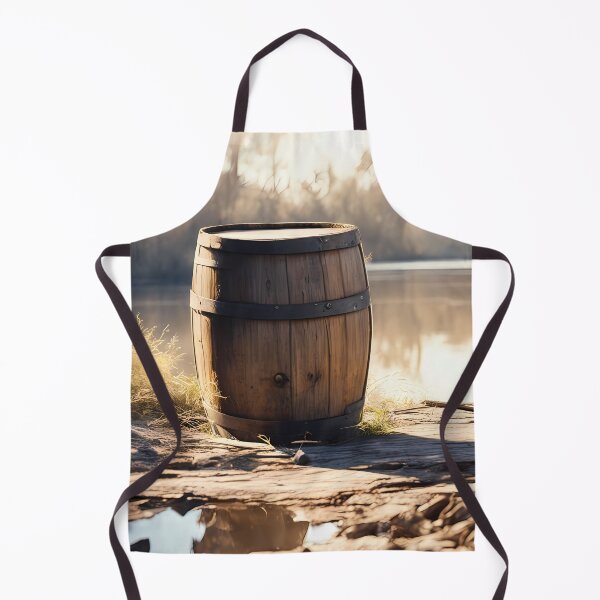 Item preview, Wooden Barrel on Riverbed designed and sold by CalmnessbyChoice.