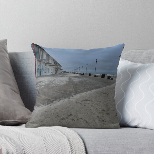 Item preview, Empty Beach Boardwalk on Cloudy Day designed and sold by lekhacitylight.