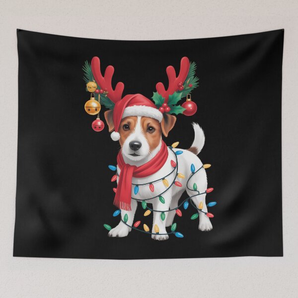 Item preview, Santa jack russell gorgeous reindeer Light Christmas designed and sold by tabdejinti.