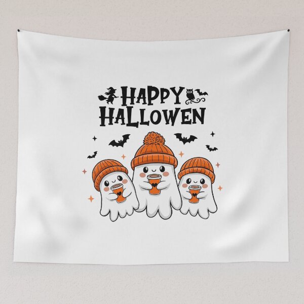 Item preview, Cute Coffee Ghosts Fall Halloween Cozy Spooky designed and sold by MuniraWearify.