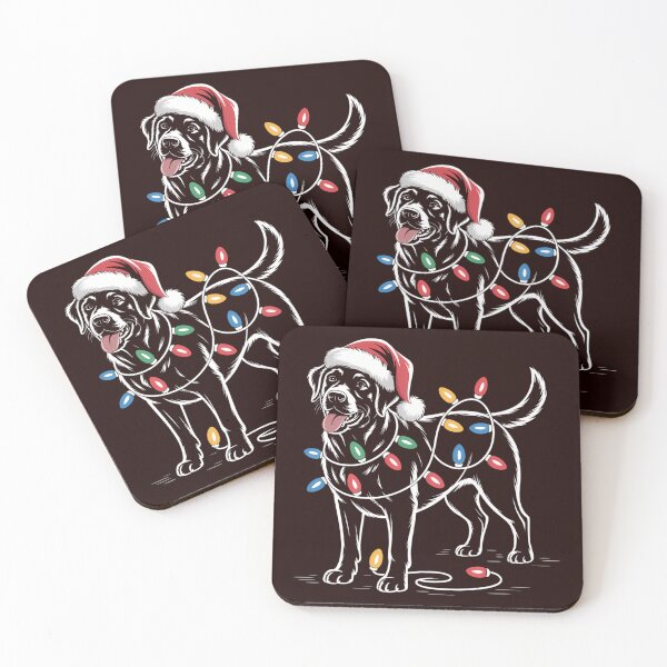 Item preview, Santa Labrador Retriever Christmas Lights Dog Lover designed and sold by tabdejinti.