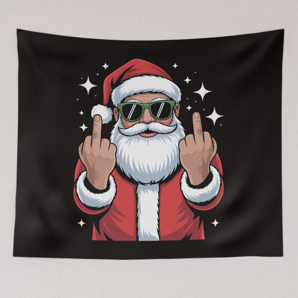 Item preview, Santa Middle Finger Flip Off Christmas Profanity designed and sold by tabdejinti.