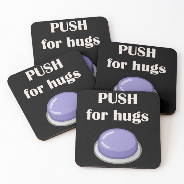 Item preview, Push for Hugs – Bold & Cute Button Design designed and sold by Softly Studio.