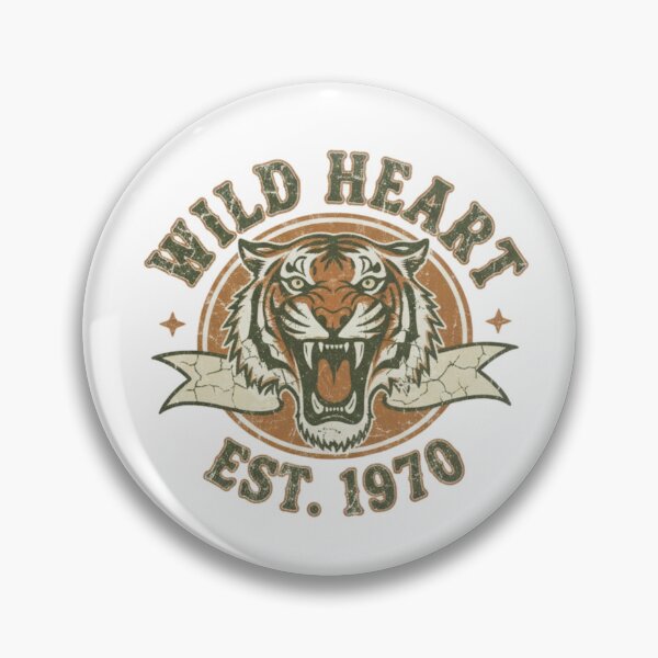 Item preview, Wild Heart Tiger - Vintage Roar Est. 1970 designed and sold by GhalaxiDesigns.