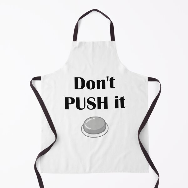 Item preview, Don't Push It – Monochrome Minimalist Button Design designed and sold by Softly Studio.