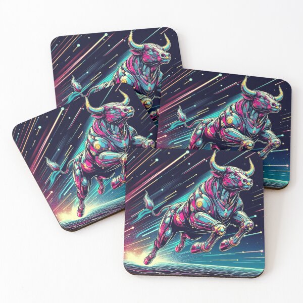 Item preview, futuristic running bull designed and sold by Dogandesighn.