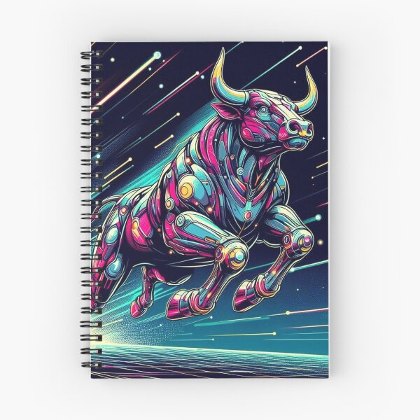 Item preview, futuristic running bull designed and sold by Dogandesighn.