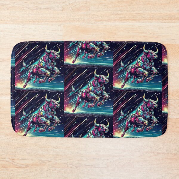 Item preview, futuristic running bull designed and sold by Dogandesighn.