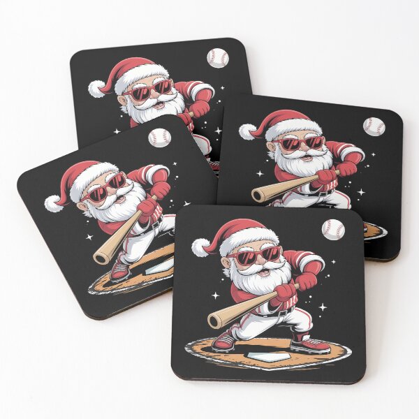 Item preview, Santa Playing Baseball as Catcher Boys Kids Teens Christmas designed and sold by tabdejinti.