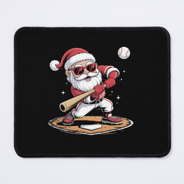 Item preview, Santa Playing Baseball as Catcher Boys Kids Teens Christmas designed and sold by tabdejinti.