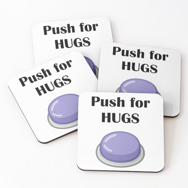 Item preview, Push for Hugs – Purple Button Minimalist Design designed and sold by Softly Studio.