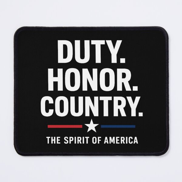 Item preview, Duty. Honor. Country. – Patriotic Typography Design (Dark Background Edition) designed and sold by Globalcitytees.