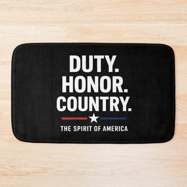 Item preview, Duty. Honor. Country. – Patriotic Typography Design (Dark Background Edition) designed and sold by Globalcitytees.