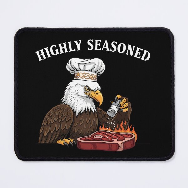 Item preview, “Highly Seasoned” Eagle Steak Chef – Gift for Grill Masters designed and sold by Luminari Creations.