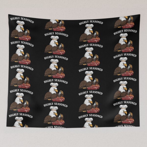 Item preview, “Highly Seasoned” Eagle Steak Chef – Gift for Grill Masters designed and sold by Luminari Creations.
