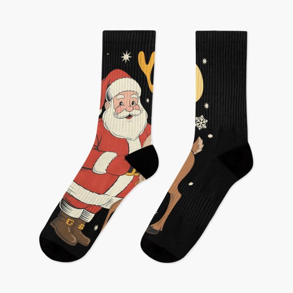Item preview, Santa Reindeer 1950s Vintage Christmas designed and sold by tabdejinti.